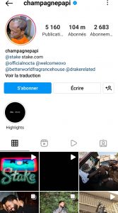 Drake met la photo de l'ivoirien Simon Mario en photo de profil instagram