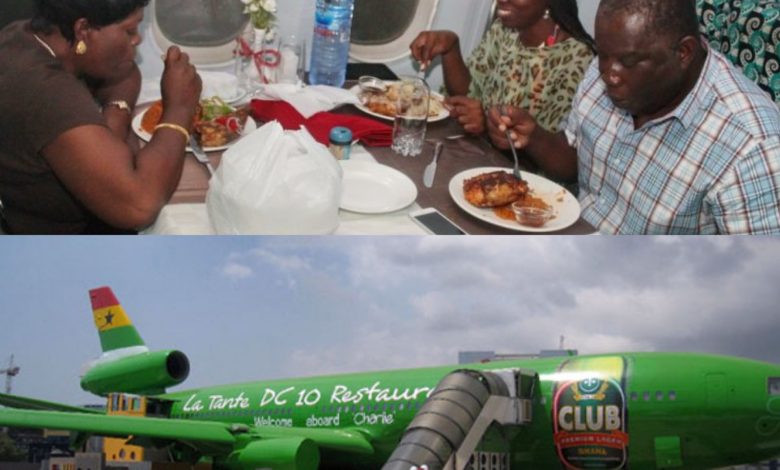 Avion transformé en restaurant au Ghana