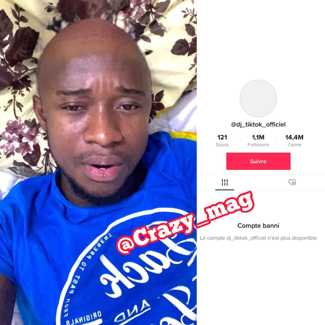 Le web-humoriste Thierry Yake alias DJ Tiktok banni de Tiktok, il perd son compte officiel de plus d'un million d'abonnés.