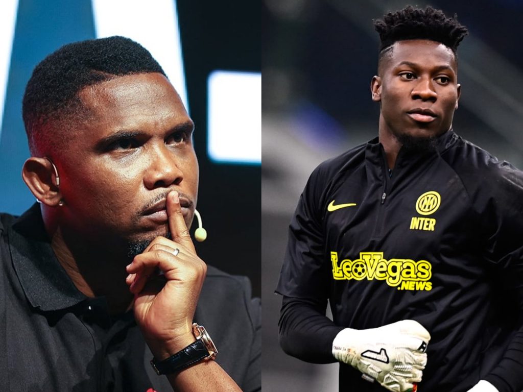 André Onana et Samuel Eto'o. Photo illustration 