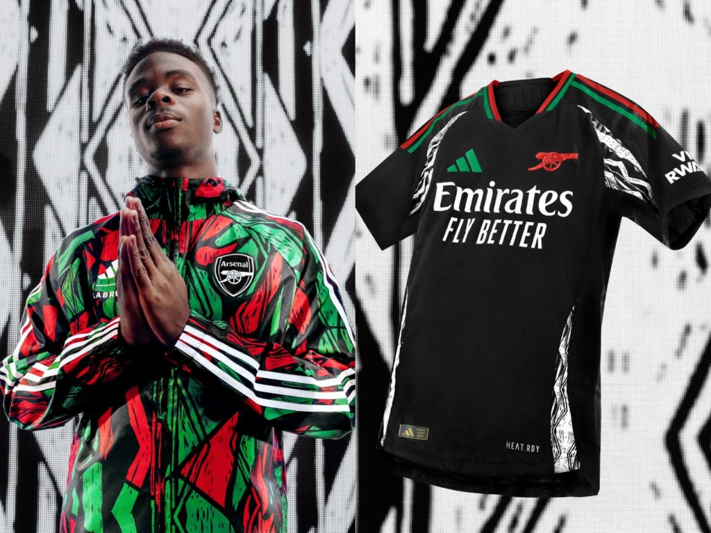 Le survêt et le maillot extérieur d'Arsenal ⚫🔴🟢 pour la saison 2024-2025