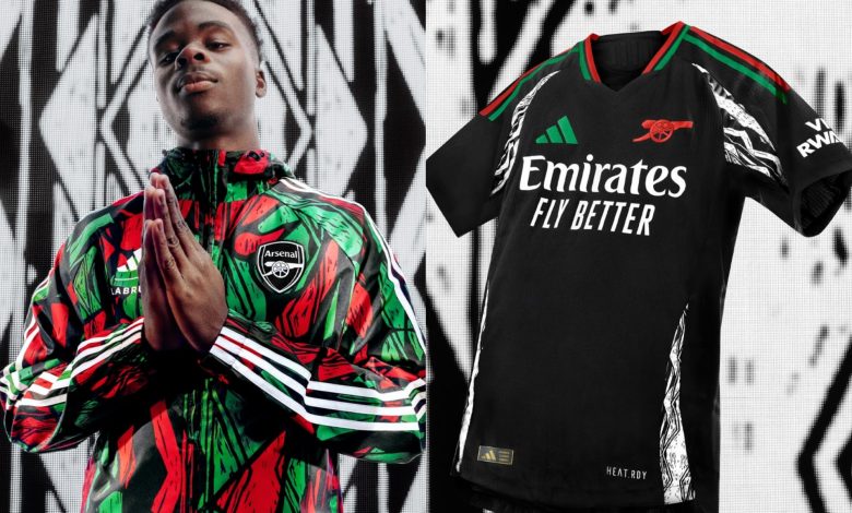 Le survêt et le maillot extérieur d'Arsenal ⚫ð´ð¢ pour la saison 2024-2025