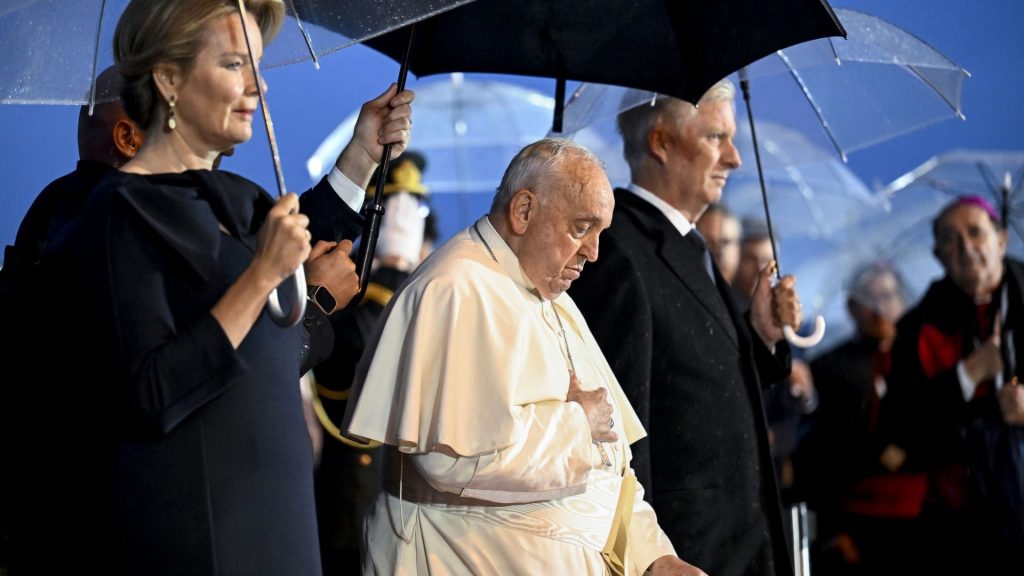 Photo du Pape François en Belgique 