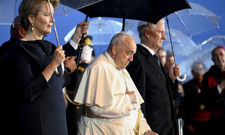 Photo du Pape François en Belgique