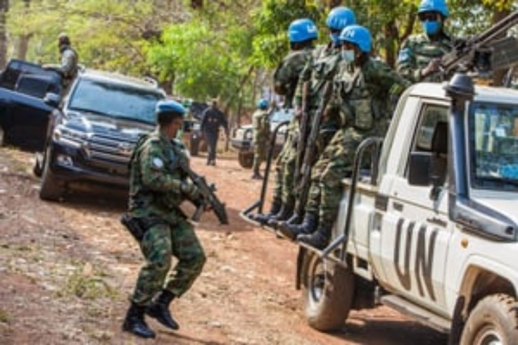 Les casques bleus en Centrafrique 