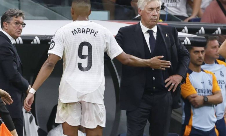 Kylian MBappé et Carlo Ancelotti